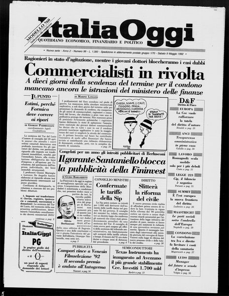 Italia oggi : quotidiano di economia finanza e politica